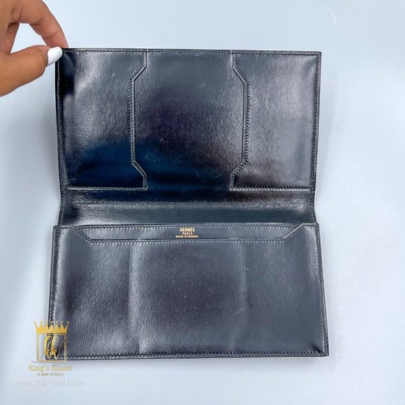 HERMES BLACK LONG WALLET - Picture 6 of 10